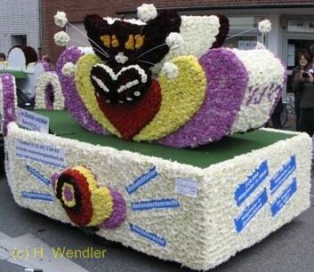 Rheydter Einzelhändler rollen Blumenteppich aus