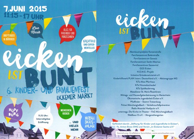 „Eicken ist bunt“ – 6. Kinder- und Familienfest auf dem Eickener Markt