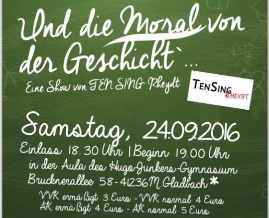TEN SING SHOW 2016 im Hugo-Junkers Gymnasium