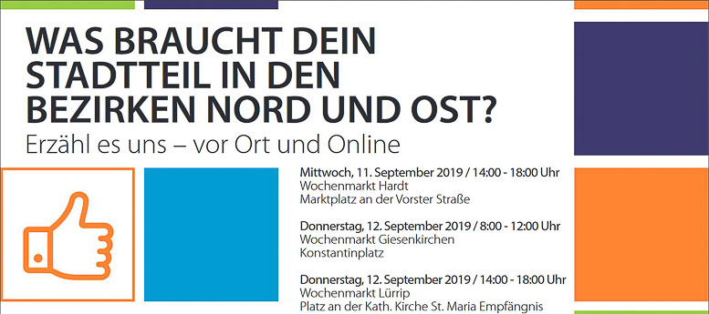 Bürgerbeteiligungsverfahren startet in den Stadtbezirken Nord und Ost