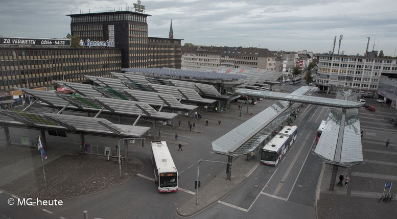 MG-Busbahnhof: Verkleinerung verhindert ÖPNV-Ausdehnung
