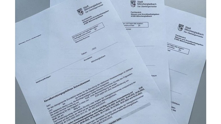 Stadt versendet wieder Kanalgebührenbescheide
