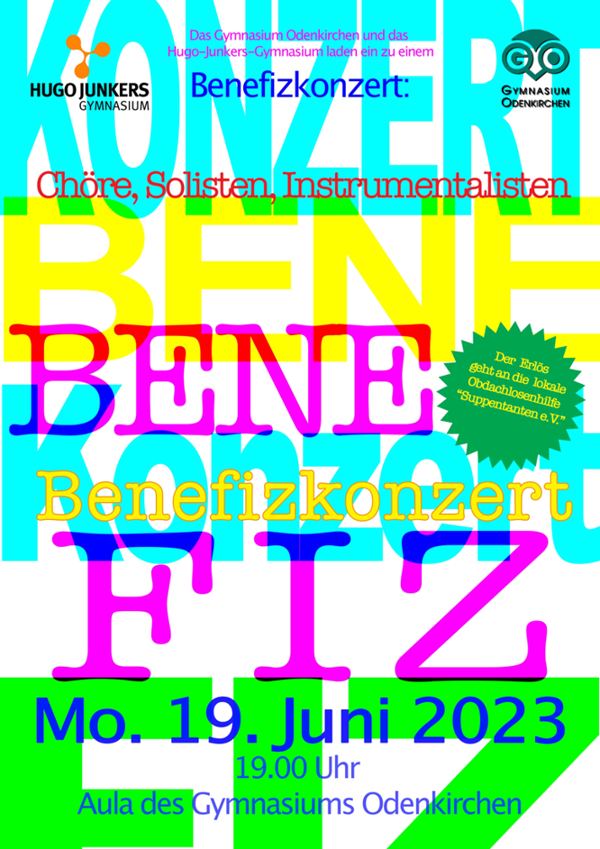 Benefizkonzert des Gymnasiums Odenkirchen und des Hugo-Junkers-Gymnasiums