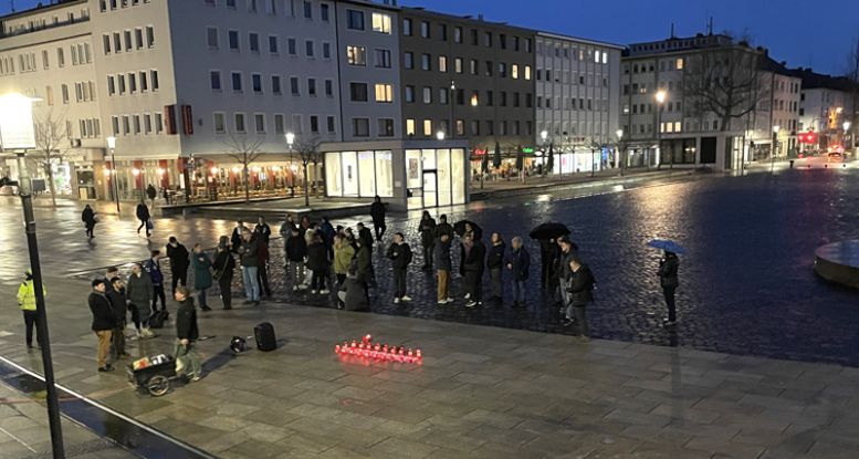 Mahnwache im Gedenken an die Opfer von Hanau